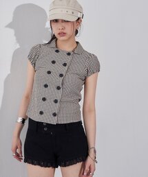 WHO'S WHO gallery | Wボタンコンパクトパフシャツ(シャツ/ブラウス)