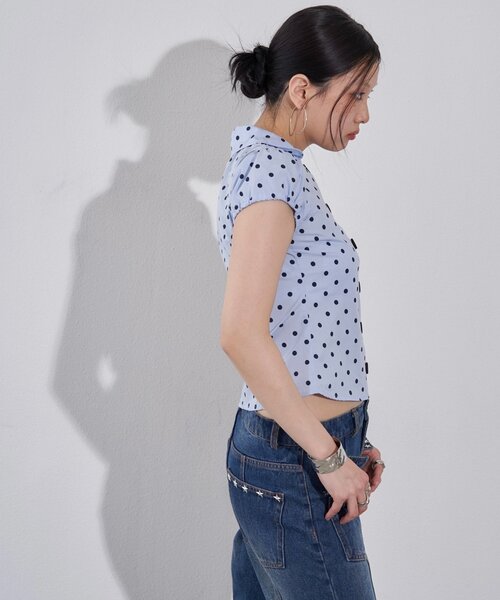 WHO'S WHO gallery(フーズフーギャラリー)の「Wボタンコンパクトパフシャツ(シャツ/ブラウス・レディース・サックスブルー/ブルー/オフホワイト/ベージュ・FREE)」の21枚目の写真