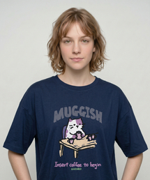 コーヒー半袖Tシャツネイビー
