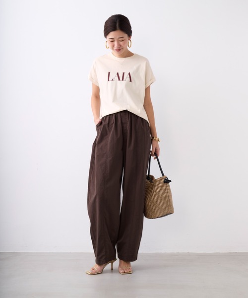 MICA&DEAL(マイカ&ディール)の「ワイドコクーンイージーパンツ〈2サイズ展開〉(その他パンツ・レディース・ブラウン/ライトベージュ/キャメル・38/36)」の5枚目の写真