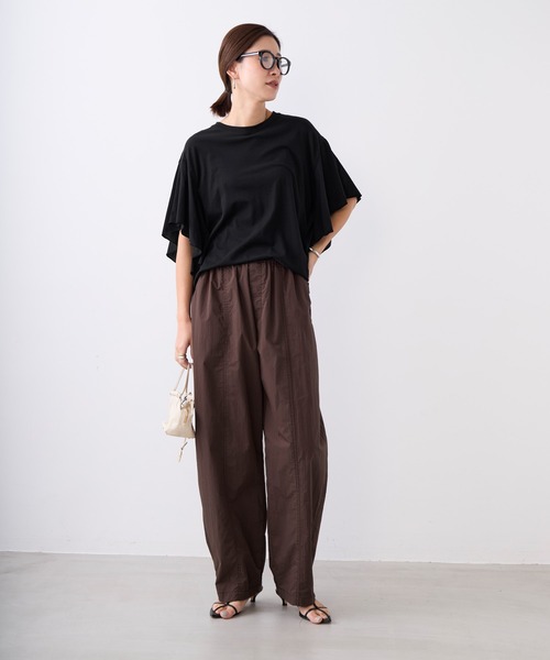 MICA&DEAL(マイカ&ディール)の「ワイドコクーンイージーパンツ〈2サイズ展開〉(その他パンツ・レディース・ブラウン/ライトベージュ/キャメル・38/36)」の11枚目の写真