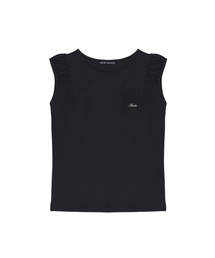 NICOLE SHIRRING SLEEVELESS TOP_CHARCOAL