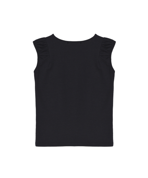 NICK&NICOLE(ニックアンドニコール)の「NICOLE SHIRRING SLEEVELESS TOP_CHARCOAL(Tシャツ/カットソー・レディース・その他・FREE)」の2枚目の写真