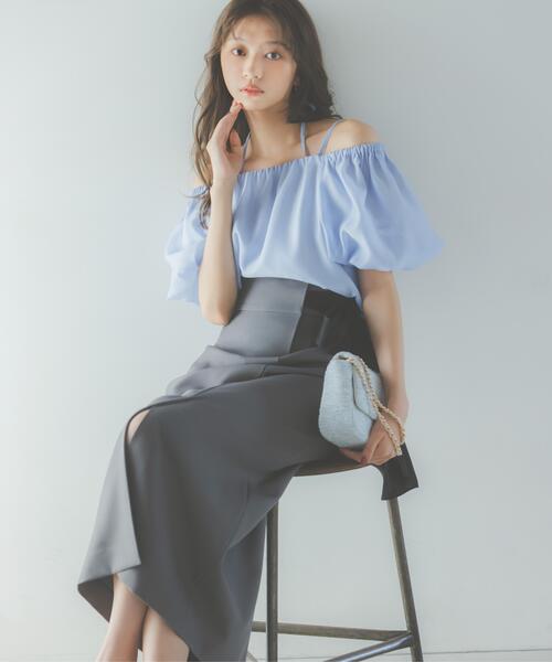 PROPORTION BODY DRESSING(プロポーションボディドレッシング)の「シアーバルーンブラウス / 1216210605(シャツ/ブラウス・レディース・ブルー/ホワイト系その他/オフホワイト・FREE)」の9枚目の写真