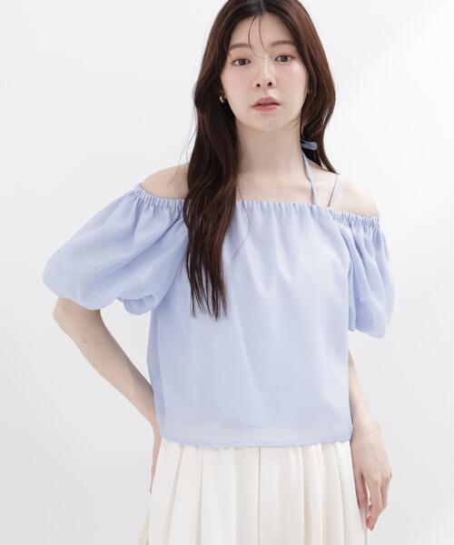 PROPORTION BODY DRESSING(プロポーションボディドレッシング)の「シアーバルーンブラウス / 1216210605(シャツ/ブラウス・レディース・ブルー/ホワイト系その他/オフホワイト・FREE)」の11枚目の写真