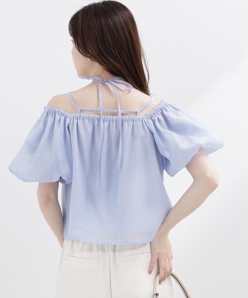 PROPORTION BODY DRESSING(プロポーションボディドレッシング)の「シアーバルーンブラウス / 1216210605(シャツ/ブラウス・レディース・ブルー/ホワイト系その他/オフホワイト・FREE)」の12枚目の写真