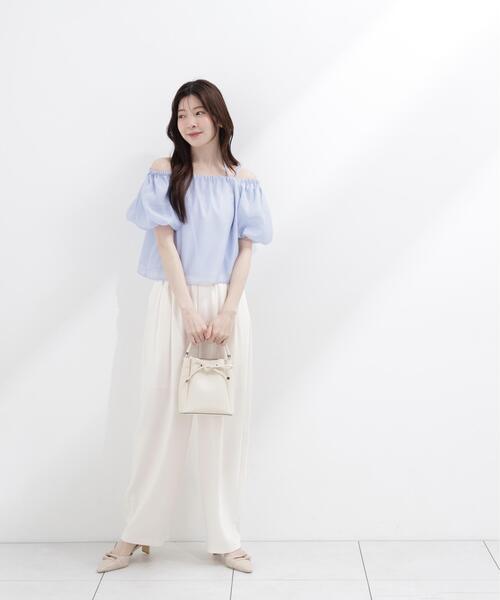 PROPORTION BODY DRESSING(プロポーションボディドレッシング)の「シアーバルーンブラウス / 1216210605(シャツ/ブラウス・レディース・ブルー/ホワイト系その他/オフホワイト・FREE)」の13枚目の写真