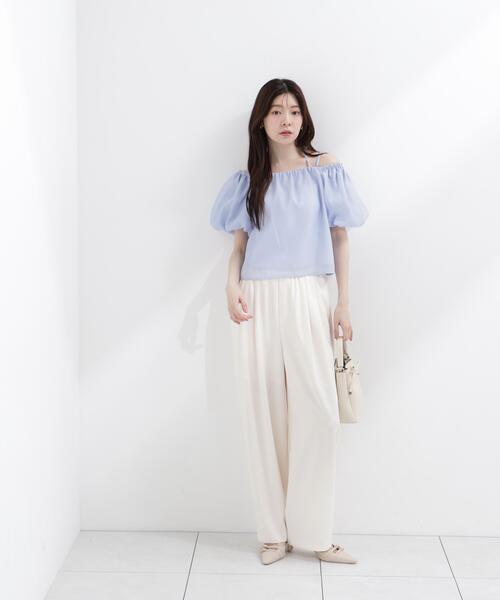 PROPORTION BODY DRESSING(プロポーションボディドレッシング)の「シアーバルーンブラウス / 1216210605(シャツ/ブラウス・レディース・ブルー/ホワイト系その他/オフホワイト・FREE)」の14枚目の写真