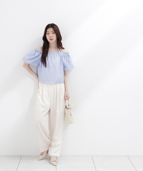 PROPORTION BODY DRESSING(プロポーションボディドレッシング)の「シアーバルーンブラウス / 1216210605(シャツ/ブラウス・レディース・ブルー/ホワイト系その他/オフホワイト・FREE)」の16枚目の写真