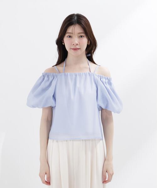 PROPORTION BODY DRESSING(プロポーションボディドレッシング)の「シアーバルーンブラウス / 1216210605(シャツ/ブラウス・レディース・ブルー/ホワイト系その他/オフホワイト・FREE)」の17枚目の写真