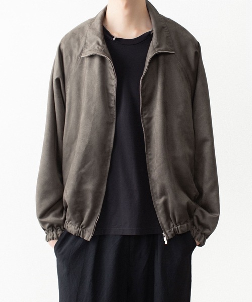 VEIN （ヴェイン）の「シンセティックスエード トラックジャケット / SYNTHETIC SUEDE TRACK JACKET（ブルゾン・メンズ・ブラック/カーキ・3/2/1）」の2枚目の写真