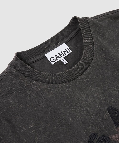 GANNI(ガニー)の「Future Heavy Jersey Embroidery T-shirt(Tシャツ/カットソー・レディース・チャコールグレー・M/S/XS/L)」の3枚目の写真