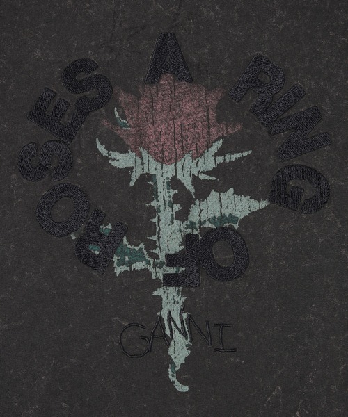 GANNI(ガニー)の「Future Heavy Jersey Embroidery T-shirt(Tシャツ/カットソー・レディース・チャコールグレー・M/S/XS/L)」の4枚目の写真