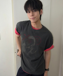 TRAVEL（トラベル）の「フェイムピグメント半袖Tシャツブラックチャコール（Tシャツ/カットソー）」