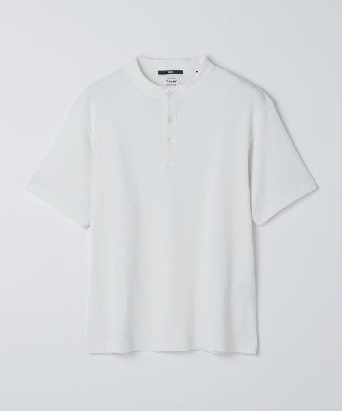 SHIPS（シップス）の「SHIPS:〈UVカット/遮熱/吸水速乾〉BODYSHELL(R) EX ヘンリーネック Tシャツ（Tシャツ/カットソー・メンズ・ブラック/ダークグレー/ホワイト・LARGE/MEDIUM/SMALL/X-LARGE）」の2枚目の写真