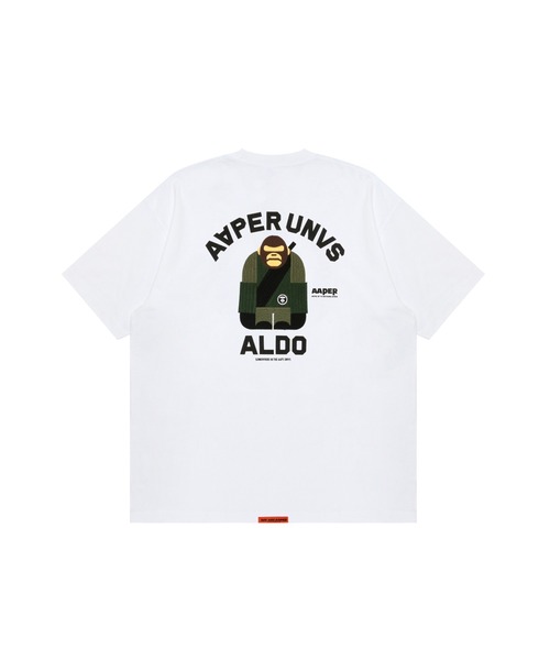 AAPE BY A BATHING APE(エーエイプバイアベイシングエイプ)の「AAPER "AAPER UNVS ALDO" TEE(Tシャツ/カットソー・メンズ・ホワイト/ブラック・SMALL/MEDIUM/LARGE/X-LARGE/XX-LARGE)」の3枚目の写真