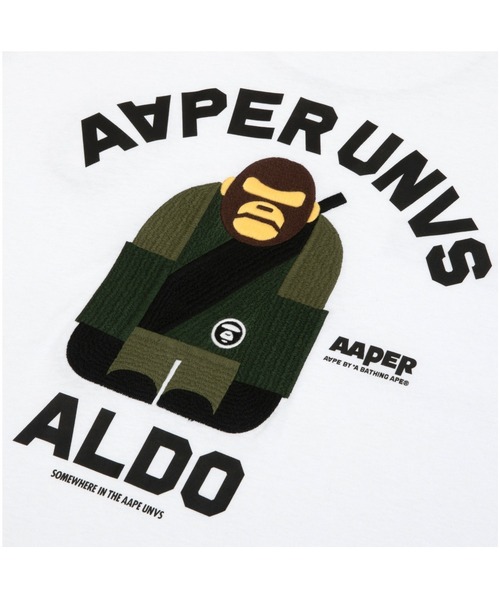 AAPE BY A BATHING APE(エーエイプバイアベイシングエイプ)の「AAPER "AAPER UNVS ALDO" TEE(Tシャツ/カットソー・メンズ・ホワイト/ブラック・SMALL/MEDIUM/LARGE/X-LARGE/XX-LARGE)」の6枚目の写真