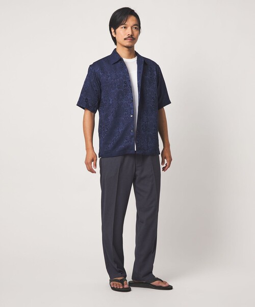 A DAY IN THE LIFE UNITED ARROWS(アデイインザライフユナイテッドアローズ)の「フラワージャガード レギュラーカラーシャツ<A DAY IN THE LIFE>(シャツ/ブラウス・メンズ・ホワイト/ネイビー・L/M)」の5枚目の写真