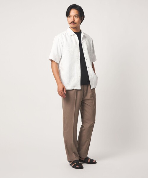A DAY IN THE LIFE UNITED ARROWS(アデイインザライフユナイテッドアローズ)の「フラワージャガード レギュラーカラーシャツ<A DAY IN THE LIFE>(シャツ/ブラウス・メンズ・ホワイト/ネイビー・L/M)」の9枚目の写真