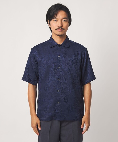 A DAY IN THE LIFE UNITED ARROWS(アデイインザライフユナイテッドアローズ)の「フラワージャガード レギュラーカラーシャツ<A DAY IN THE LIFE>(シャツ/ブラウス・メンズ・ホワイト/ネイビー・L/M)」の10枚目の写真