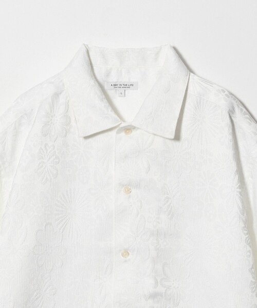 A DAY IN THE LIFE UNITED ARROWS(アデイインザライフユナイテッドアローズ)の「フラワージャガード レギュラーカラーシャツ<A DAY IN THE LIFE>(シャツ/ブラウス・メンズ・ホワイト/ネイビー・L/M)」の14枚目の写真