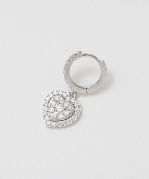 UNITED ARROWS(ユナイテッドアローズ)の「ハート パヴェ ピアス(ピアス(両耳用)・レディース・シルバー・FREE)」の2枚目の写真