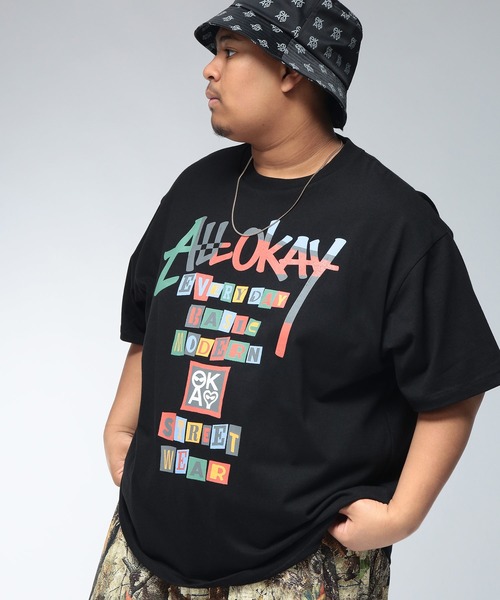SAKAZEN(サカゼン)の「【WEB限定価格】Tシャツ 半袖 メンズ 大きいサイズ コラージュレタリング ロゴ プリント クルーネック トップスカジュアル 春 夏(Tシャツ/カットソー・メンズ・ホワイト/ブラック・2XL/3XL/X(2L))」の10枚目の写真