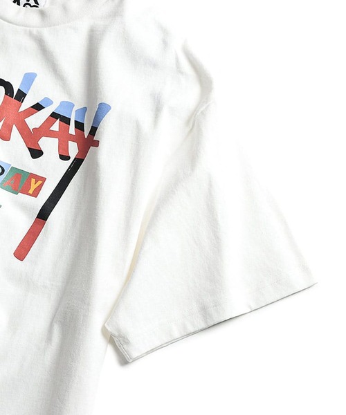 SAKAZEN(サカゼン)の「【WEB限定価格】Tシャツ 半袖 メンズ 大きいサイズ コラージュレタリング ロゴ プリント クルーネック トップスカジュアル 春 夏(Tシャツ/カットソー・メンズ・ホワイト/ブラック・2XL/3XL/X(2L))」の18枚目の写真
