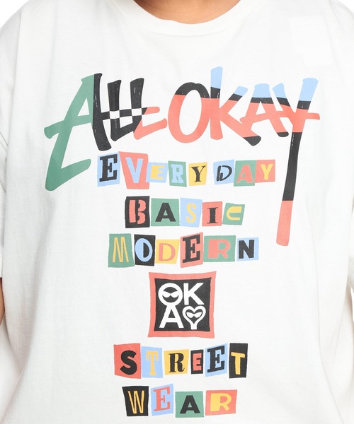 SAKAZEN(サカゼン)の「【WEB限定価格】Tシャツ 半袖 メンズ 大きいサイズ コラージュレタリング ロゴ プリント クルーネック トップスカジュアル 春 夏(Tシャツ/カットソー・メンズ・ホワイト/ブラック・2XL/3XL/X(2L))」の15枚目の写真