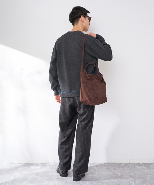 B.C STOCK(ベーセーストック)の「ANTS & ELEPHANTS 2TONE スウェットライク リブカーディガン(カーディガン/ボレロ・メンズ・グレー/チャコールグレー/ブラウン/レッド・LARGE/MEDIUM)」の7枚目の写真