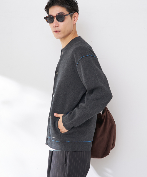 B.C STOCK(ベーセーストック)の「ANTS & ELEPHANTS 2TONE スウェットライク リブカーディガン(カーディガン/ボレロ・メンズ・グレー/チャコールグレー/ブラウン/レッド・LARGE/MEDIUM)」の10枚目の写真