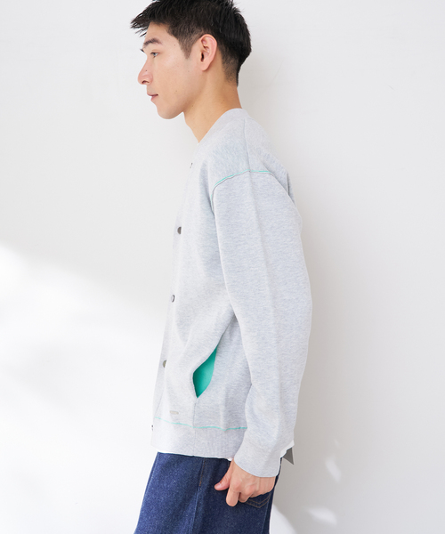 B.C STOCK(ベーセーストック)の「ANTS & ELEPHANTS 2TONE スウェットライク リブカーディガン(カーディガン/ボレロ・メンズ・グレー/チャコールグレー/ブラウン/レッド・LARGE/MEDIUM)」の19枚目の写真
