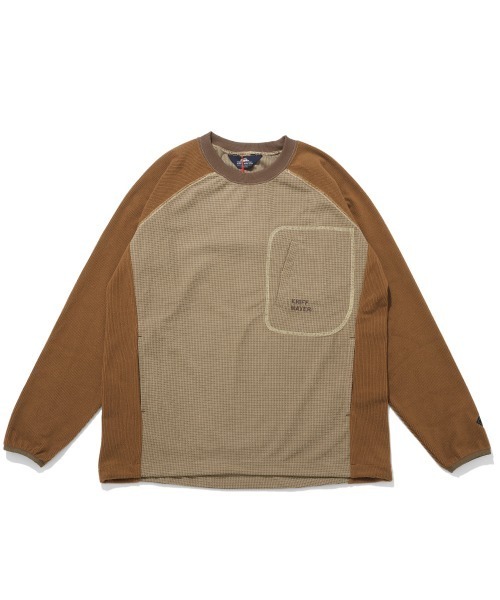 KRIFF MAYER(クリフメイヤー)の「アクティブフリースクルー(Tシャツ/カットソー・メンズ・オリーブ/カラフル/キャメル/ブラック・MEDIUM/X-LARGE/LARGE)」の3枚目の写真