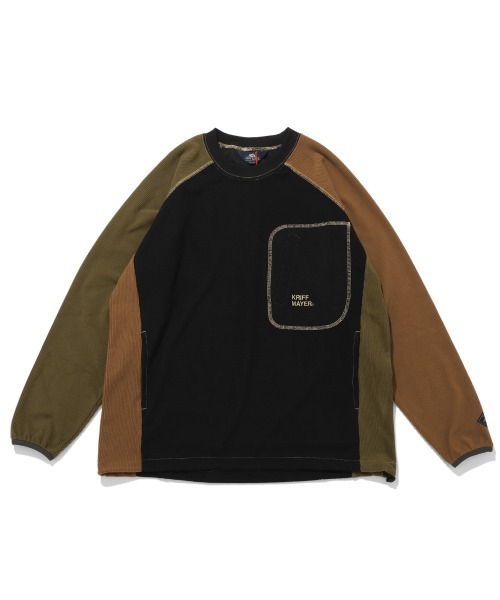 KRIFF MAYER(クリフメイヤー)の「アクティブフリースクルー(Tシャツ/カットソー・メンズ・オリーブ/カラフル/キャメル/ブラック・MEDIUM/X-LARGE/LARGE)」の4枚目の写真