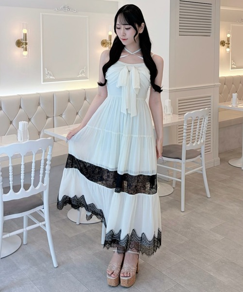 NOMAE(ノーマエ)の「レースラインリボンキャミワンピース(ワンピース・レディース・ブラック/ホワイト系その他/ピンク/ホワイト・FREE)」の22枚目の写真