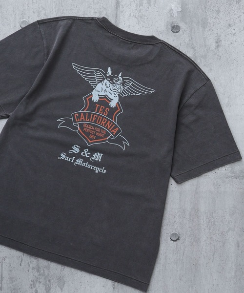 The Endless Summer（エンドレスサマー）の「【WEB / FLAG SHOP限定】TES VINTAGE BIKER T-SHIRT / 半袖Tシャツ（Tシャツ/カットソー・メンズ・ダークグリーン/ブラック/ネイビー/チャコール・MEDIUM/LARGE/X-LARGE/XX-LARGE）」の2枚目の写真