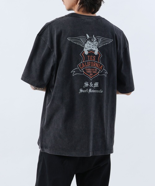 The Endless Summer（エンドレスサマー）の「【WEB / FLAG SHOP限定】TES VINTAGE BIKER T-SHIRT / 半袖Tシャツ（Tシャツ/カットソー・メンズ・ダークグリーン/ブラック/ネイビー/チャコール・MEDIUM/LARGE/X-LARGE/XX-LARGE）」の10枚目の写真