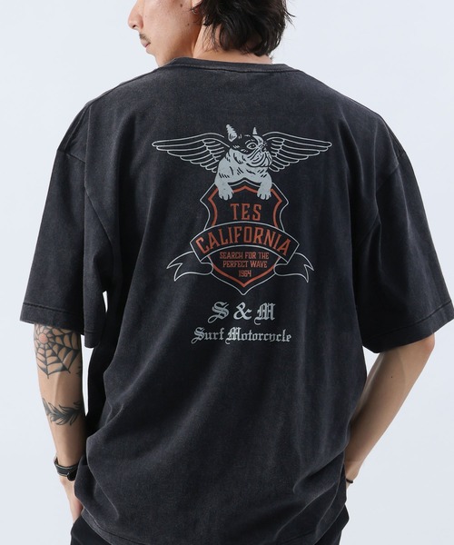 The Endless Summer（エンドレスサマー）の「【WEB / FLAG SHOP限定】TES VINTAGE BIKER T-SHIRT / 半袖Tシャツ（Tシャツ/カットソー・メンズ・ダークグリーン/ブラック/ネイビー/チャコール・MEDIUM/LARGE/X-LARGE/XX-LARGE）」の5枚目の写真