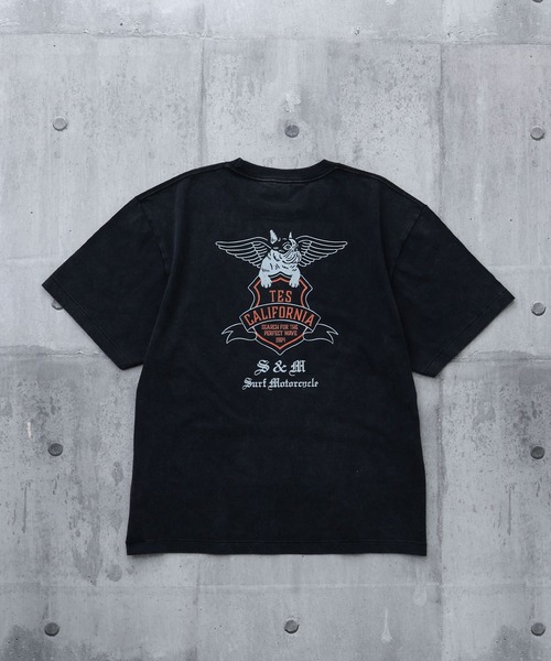 The Endless Summer（エンドレスサマー）の「【WEB / FLAG SHOP限定】TES VINTAGE BIKER T-SHIRT / 半袖Tシャツ（Tシャツ/カットソー・メンズ・ダークグリーン/ブラック/ネイビー/チャコール・MEDIUM/LARGE/X-LARGE/XX-LARGE）」の7枚目の写真