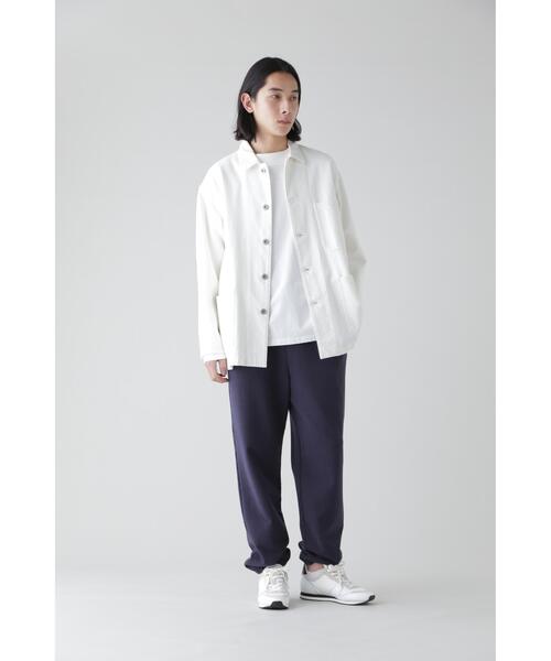 YLEVE(イレーヴ)の「Y / ORGANIC COTTON BLEND HEAVY WEIGHT FLEECE TR(その他パンツ・メンズ・ネイビー/ホワイト・1/4)」の1枚目の写真