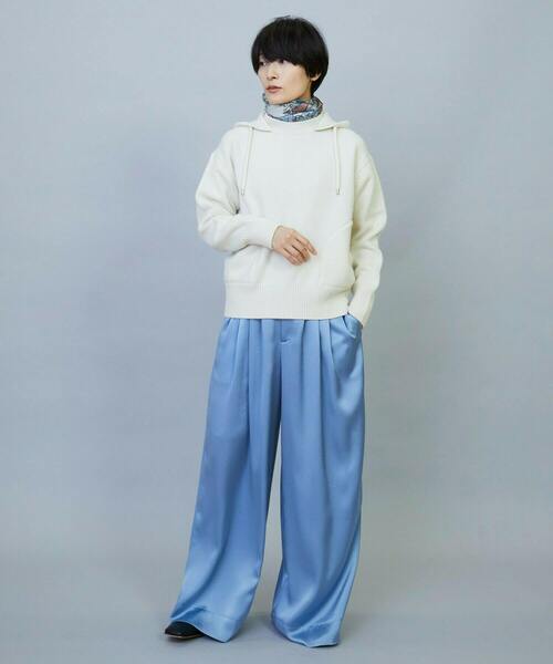 feerique(フィーリック)の「MOGA ウールカシミヤニットパーカー(パーカー・レディース・ネイビー・2)」の14枚目の写真