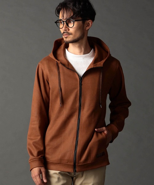 NICOLE CLUB FOR MEN(ニコルクラブフォーメン)の「ブラッシュドクロス ジップアップパーカー(パーカー・メンズ・オレンジ/シルバーグレー/ブルー系/グレー系/ブラック・X-LARGE/LARGE/MEDIUM)」の5枚目の写真