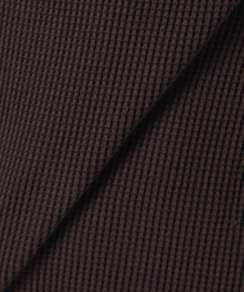 HANES(ヘインズ)の「【Hanes×relume】別注Newワッフルヘンリーネックプルオーバー(Tシャツ/カットソー・レディース・チャコールグレー/ブラック/ブラウン・FREE)」の5枚目の写真