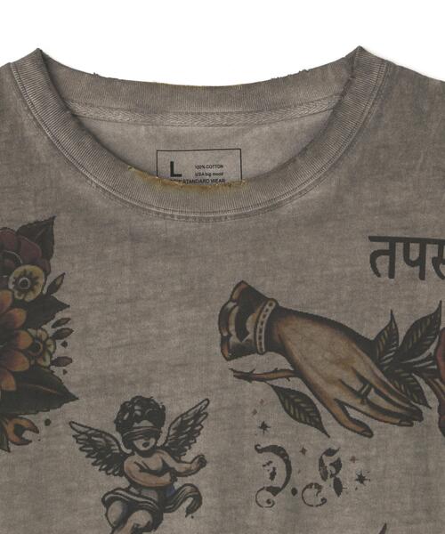 DANKE SCHON(ダンケシェーン)の「DankeSchon/ダンケシェーン/SPRAYBURN CALIFORNIA(Tシャツ/カットソー・メンズ・ベージュ・M/L)」の5枚目の写真