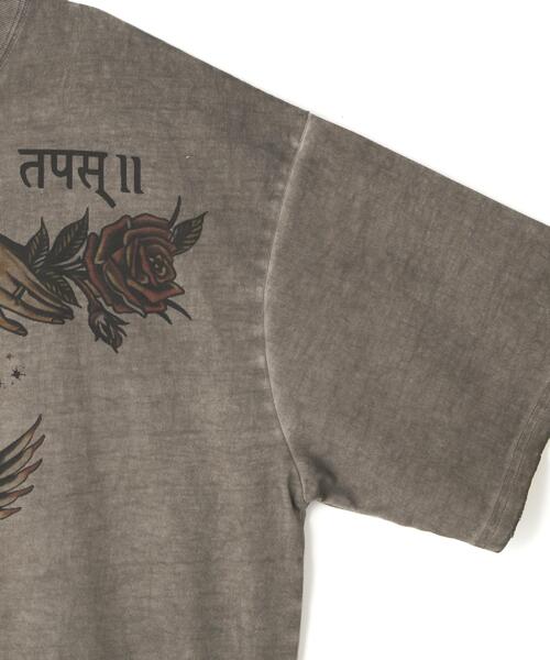 DANKE SCHON(ダンケシェーン)の「DankeSchon/ダンケシェーン/SPRAYBURN CALIFORNIA(Tシャツ/カットソー・メンズ・ベージュ・M/L)」の6枚目の写真