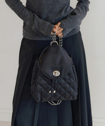 Convertible Quilted Chain Bag (black)