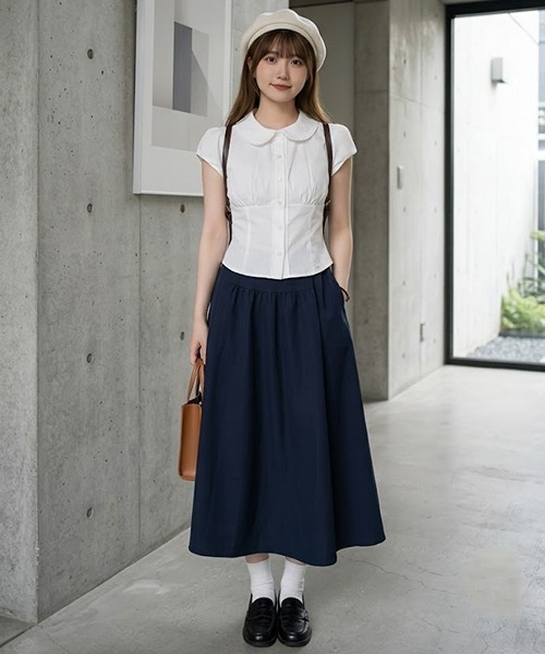 gossip！ロサンゼルス（ゴシップロサンゼルス）の「YUGA　ピーターパンカラー　トップス（シャツ/ブラウス・レディース・ホワイト・L/M）」の6枚目の写真