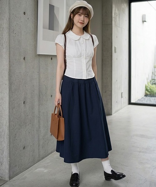 gossip！ロサンゼルス（ゴシップロサンゼルス）の「YUGA　ピーターパンカラー　トップス（シャツ/ブラウス・レディース・ホワイト・L/M）」の7枚目の写真