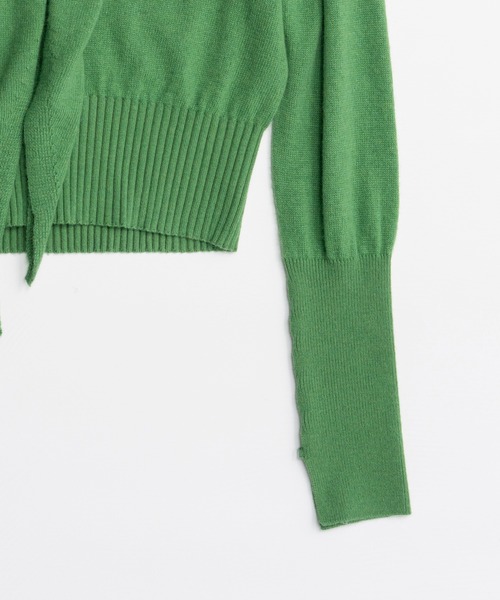 MAISON SPECIAL（メゾンスペシャル）の「【2026Autumn PRE-ORDER】Scarf Knit Top/マフラーニットトップ（ニット/セーター・レディース・グリーン/グレー/ブラック・FREE）」の18枚目の写真