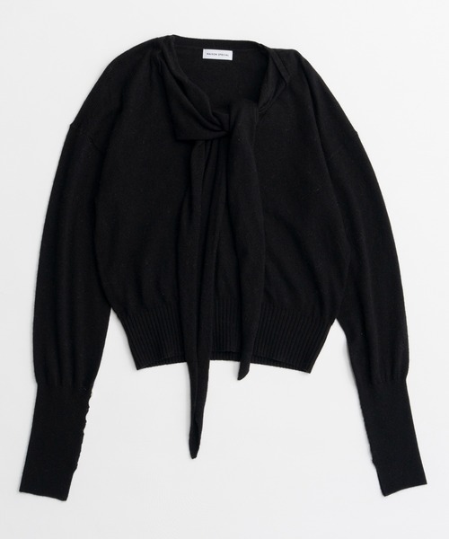 MAISON SPECIAL（メゾンスペシャル）の「【2026Autumn PRE-ORDER】Scarf Knit Top/マフラーニットトップ（ニット/セーター・レディース・グリーン/グレー/ブラック・FREE）」の14枚目の写真